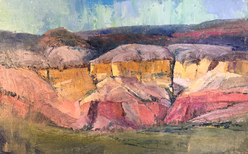 Chama Cliffs Aglow (sold 2018) Large Image