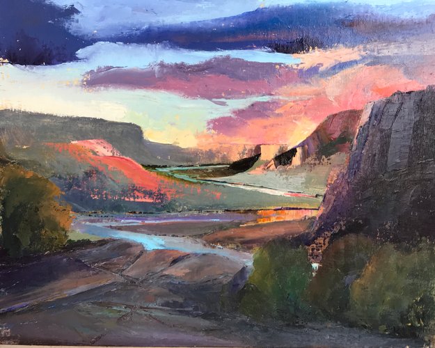 Chama River Sunset (sold 2018) Large Image
