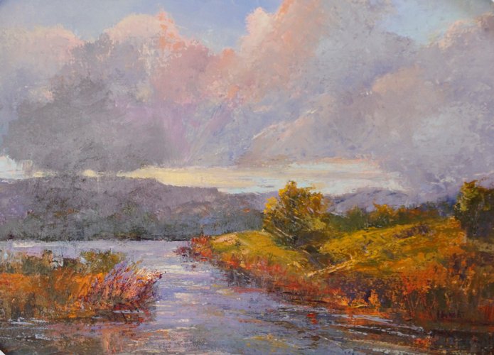 Chama River Sunset (sold 2018) Large Image