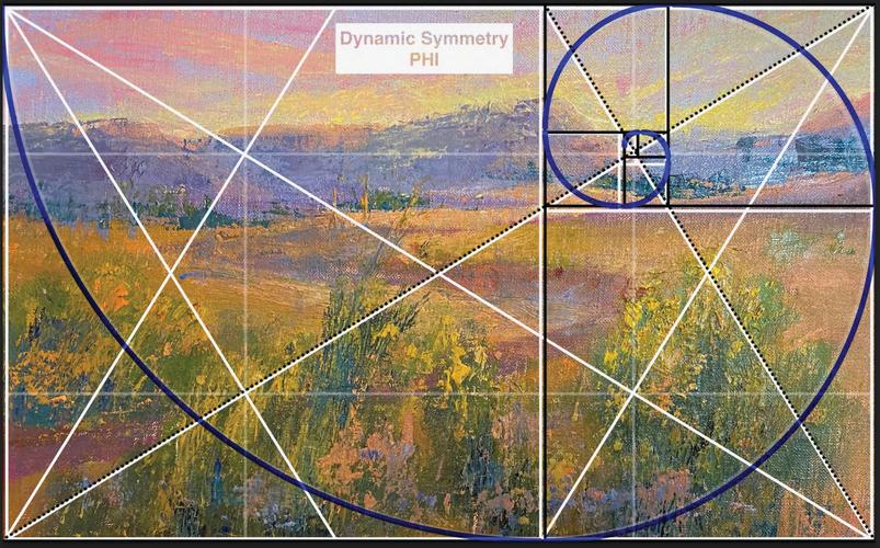 Chromatic Lands II PHI Dynamic Symmetry plus Spiral Large Image