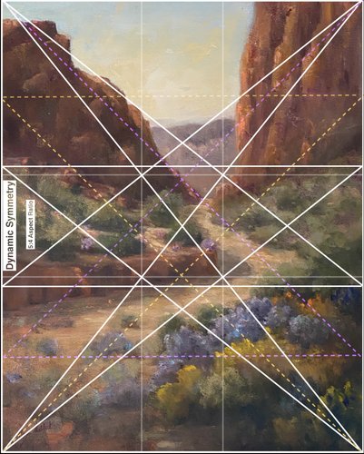 Diablo Canyon with Chamisa Dynamic Symmetry Large Image