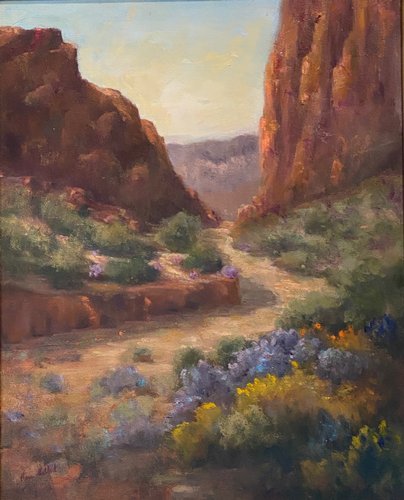 Diablo Canyon with Chamisa 20x16 Large Image