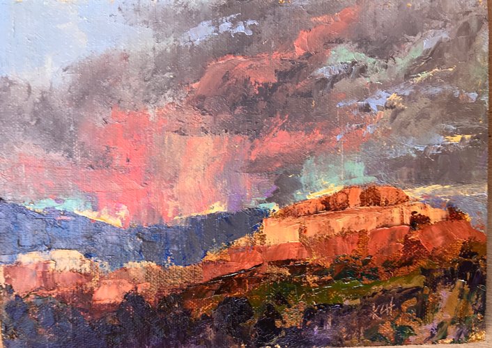Ghost Ranch Mesa Sunset (Small) #1 (sold 2018) Large Image