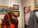Karen at the PAPNM 2021 Juried Show with buyer Small Image