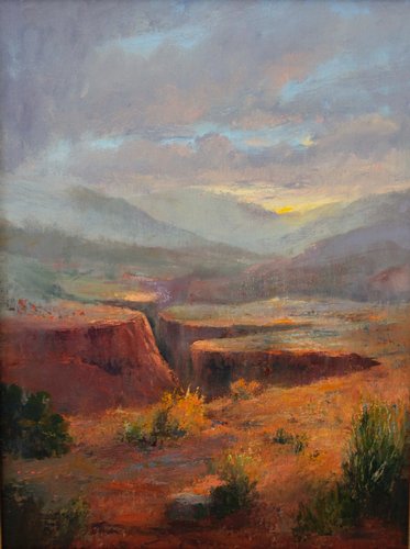 Taos Gorge Aglow (sold 2016) Large Image