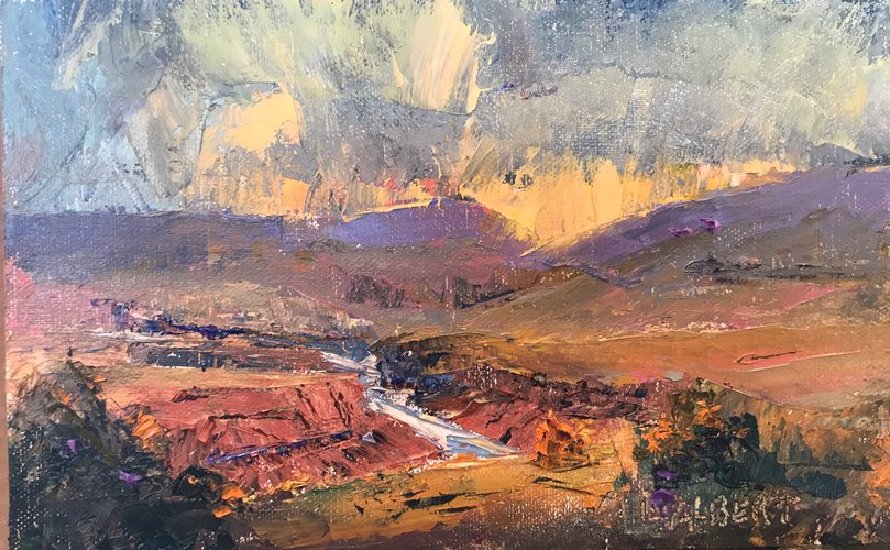 Taos Gorge Light Play. (sold 2018) Large Image